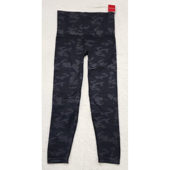 SPANX Tummy Control Seamless Leggings Black Camo 1X - Picture 2 of 6